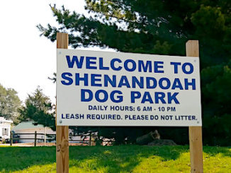 Shenandoah Dog Park sign