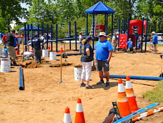 Stanley playground build in memory of Police Officer Dominic "Nick" Winum