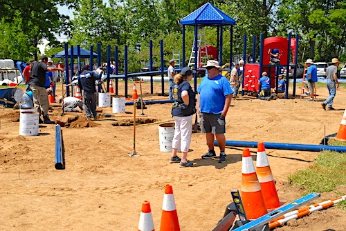 Stanley playground build in memory of Police Officer Dominic "Nick" Winum