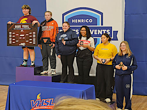 Painter earns 3rd at VHSL Girls State Wrestling Tournament