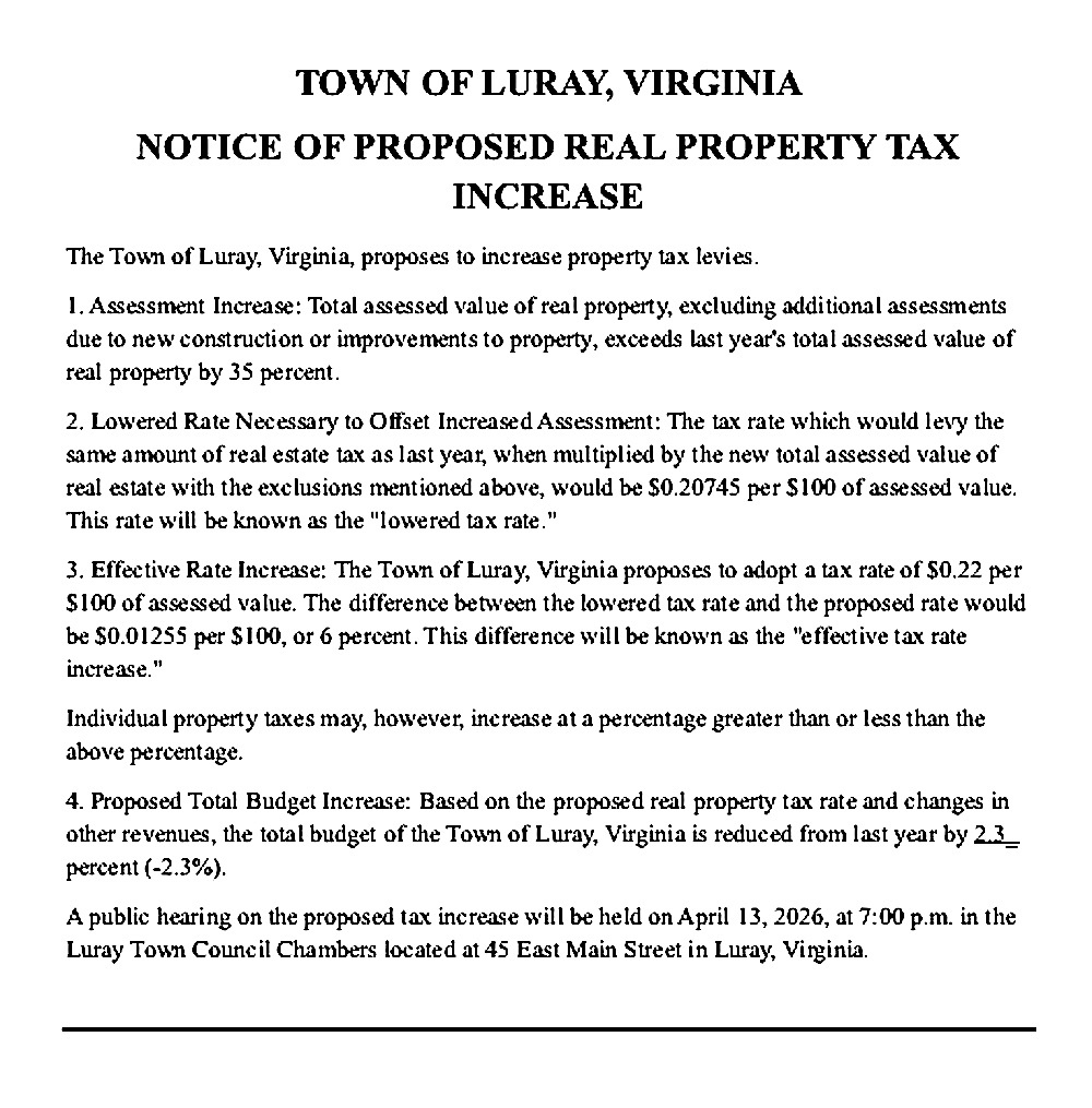 LUR_2026_Real_Estate_Tax_Increase_AD