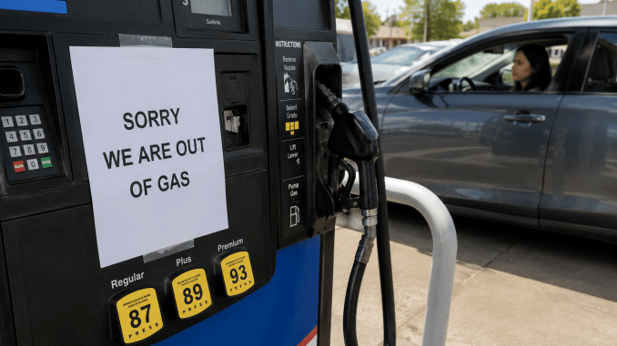 Gas pump out of gas