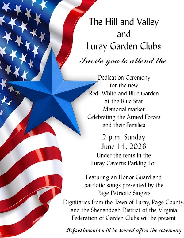 The Town of stanley presents… AD_GardenClubs_BlueStar_June2026